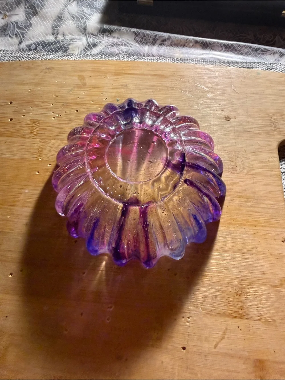 Handmade purple resin
